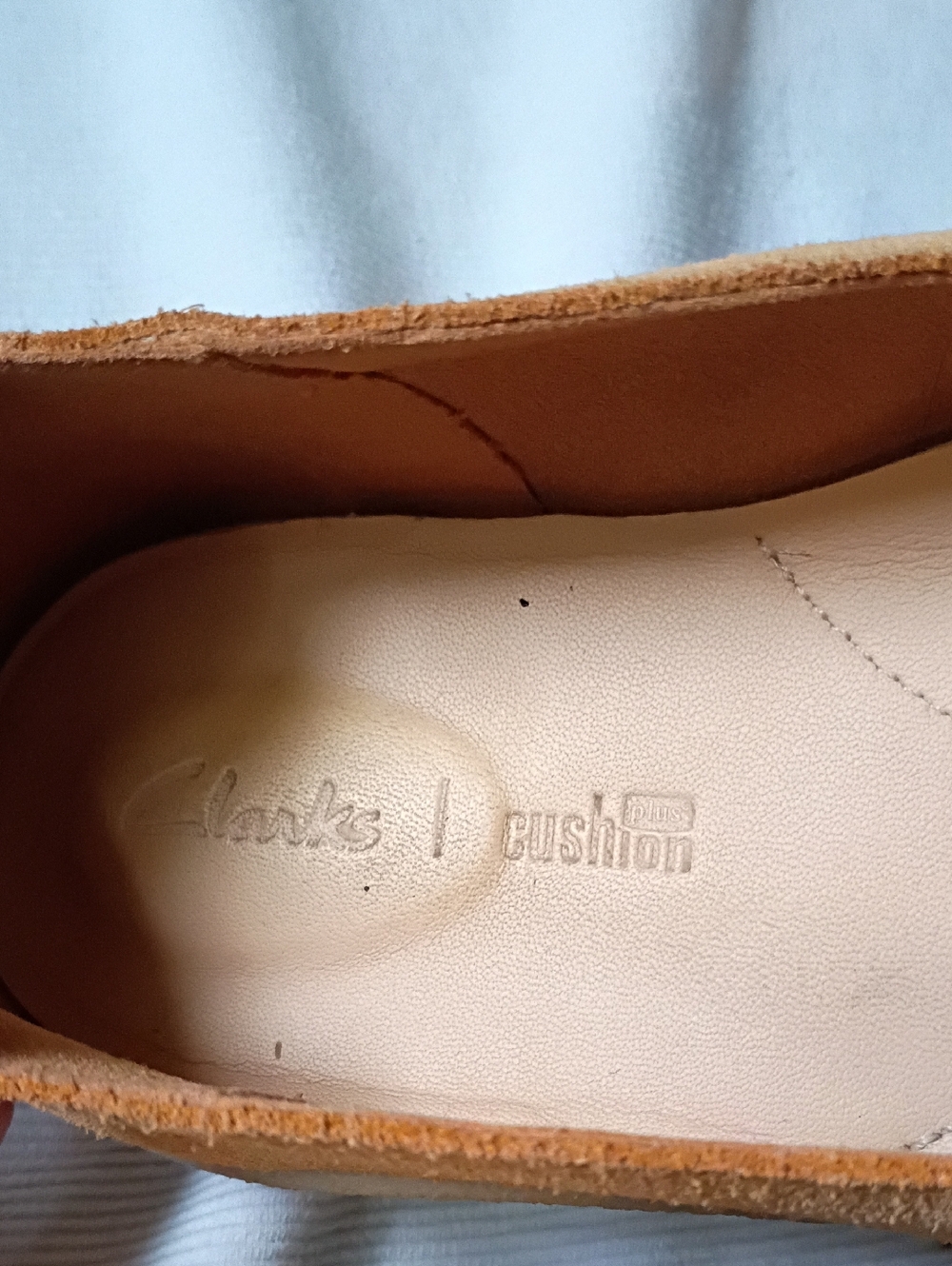 Clark's Cushion Thick Tan Suede Loafers - Picture 10 of 10